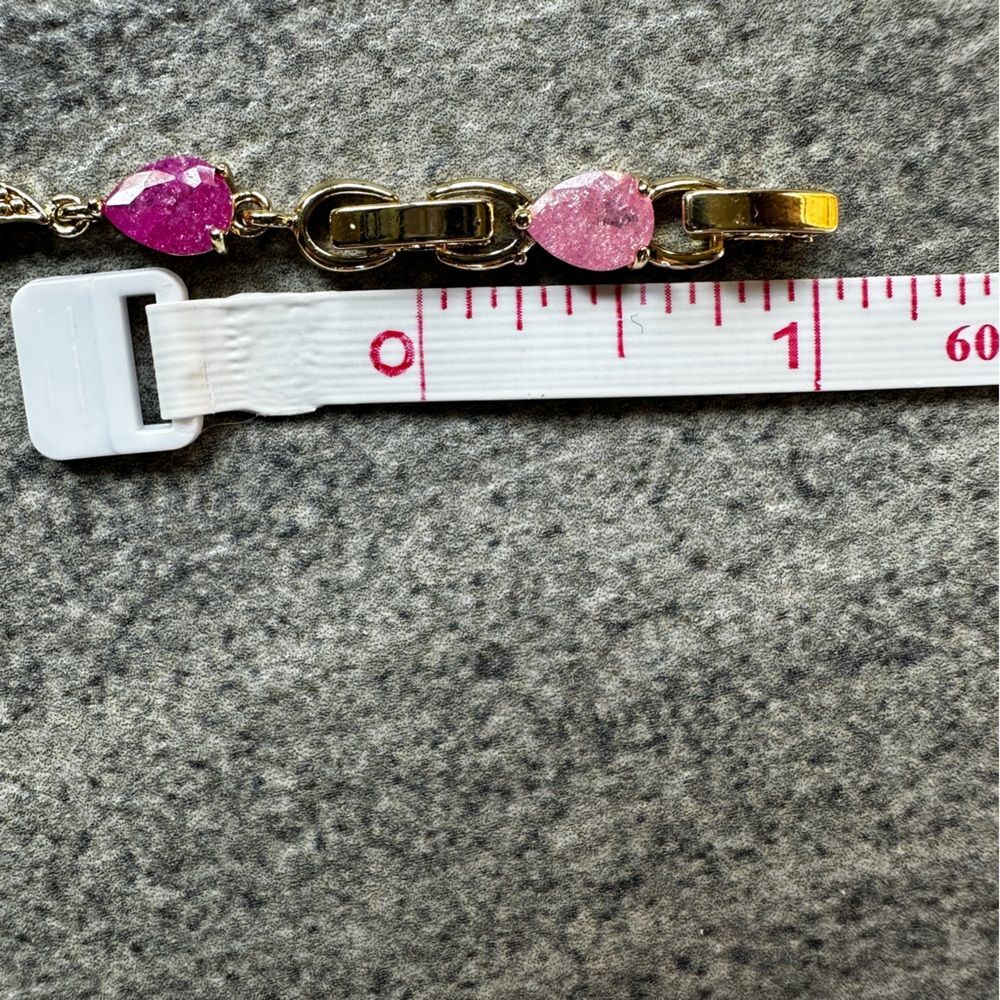 NEW Yellow Gold Pear Shaped Multicolor Galaxy Candy Stones 6.5” or 7.5” Bracelet - Picture 11 of 16